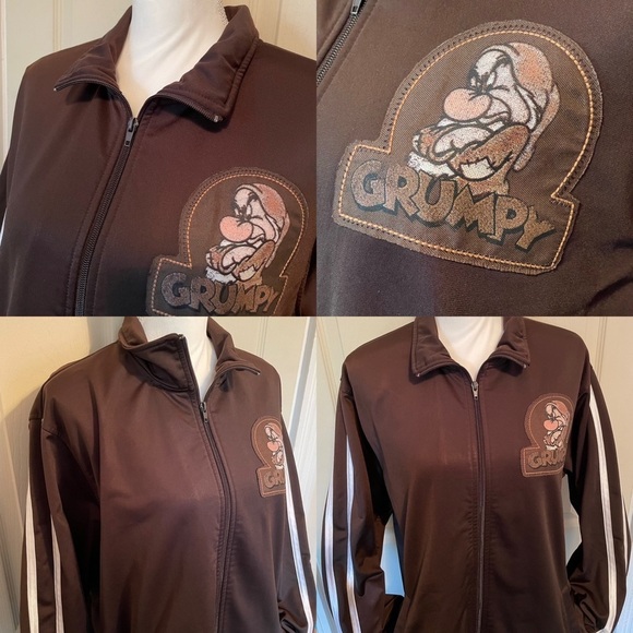 Disney Grumpy Dwarf Track Style Zip Up Jacket Women’s Large - Picture 10 of 13